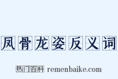 凤骨龙姿反义词是什么意思的图片